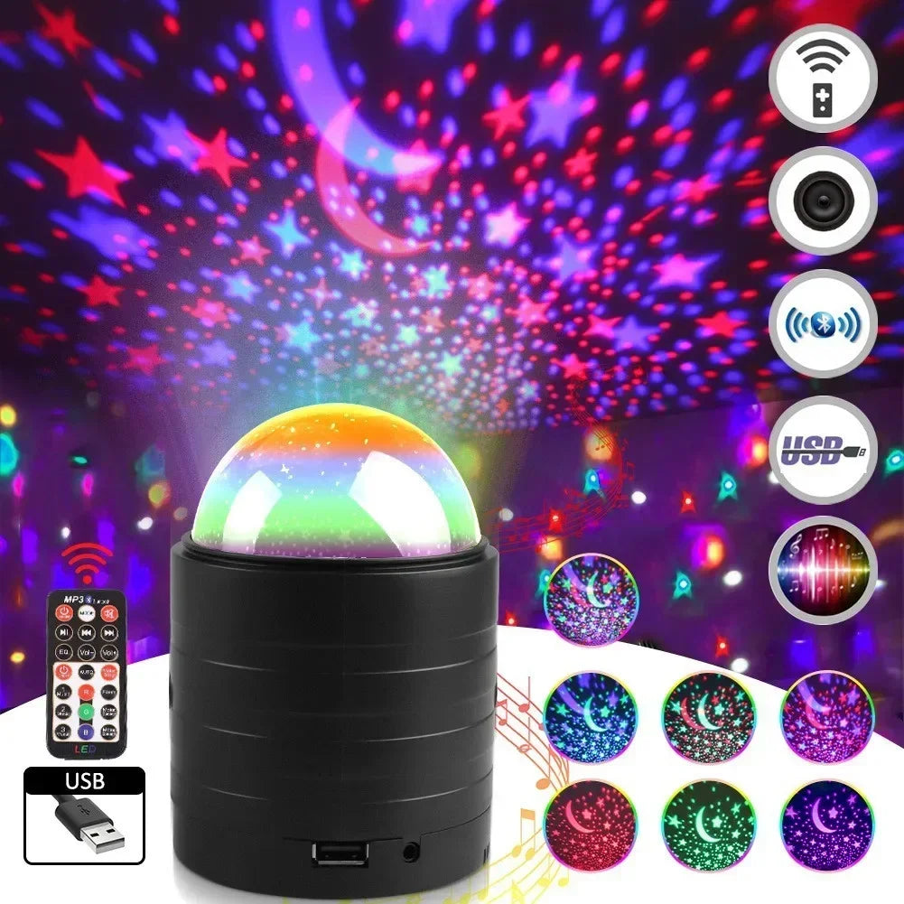 Led Dragon Egg Lamp Dinosaur Eggs Shell Galaxy Starry Projector Bluetooth-compatible Remote Control Night Lights Children Gift
