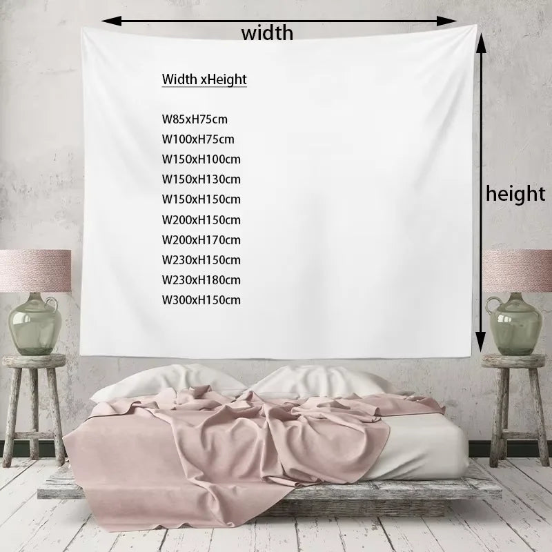 Glow in the Dark Tapestry with Fantasy Scenes UV reaction tapestry background decoration wall hanging bedroom party decoration