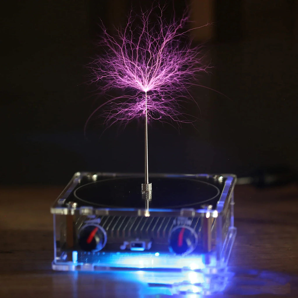 Mini Bluetooth Music Tesla Coil Arc Plasma Loudspeaker Wireless Transmission Experiment Desktop Toy Model