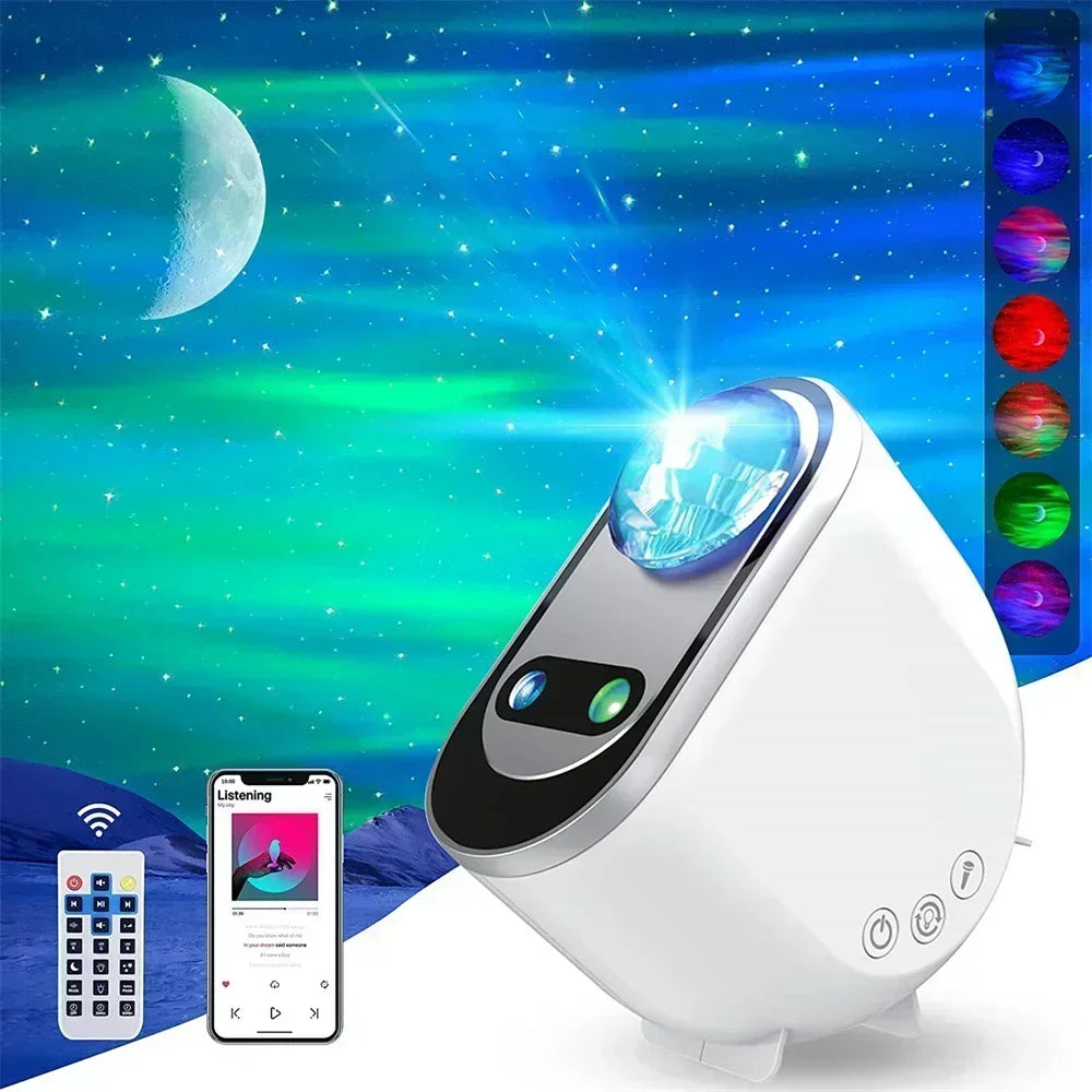 NEW Northern Light Aurora Projectors Galaxy Star Projector Starry Sky Moon Lamp Decoration Bedroom Home Room Luminaires Gift
